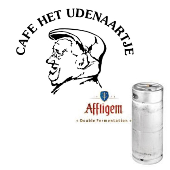 029 - Vaatje Affligem bier van 20 liter inclusief 100 bitterballen van Café het Udenaartje